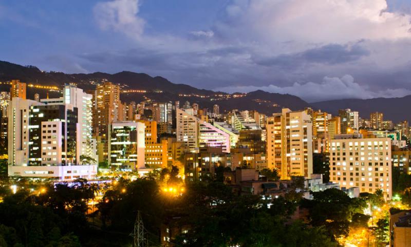 Panoramica El Poblado, Medellin, Antioquia, Colomb...