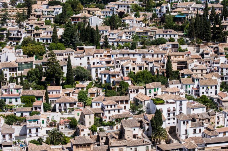 Barrio del Albaicin, Granada, Andalucia, España, ...