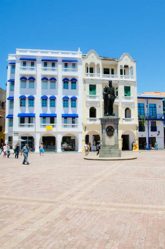 Estatua de Pedro de Heredia, Plaza de los Coches, ...