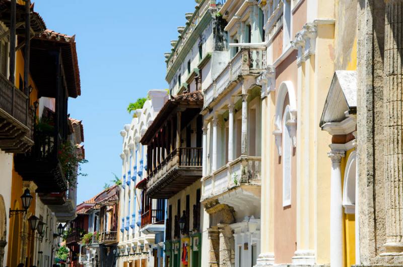 Arquitectura Colonial, Cartagena, Bolivar, Colombi...