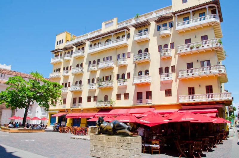 Plaza de Santo Domingo, Cartagena, Bolivar, Colomb...