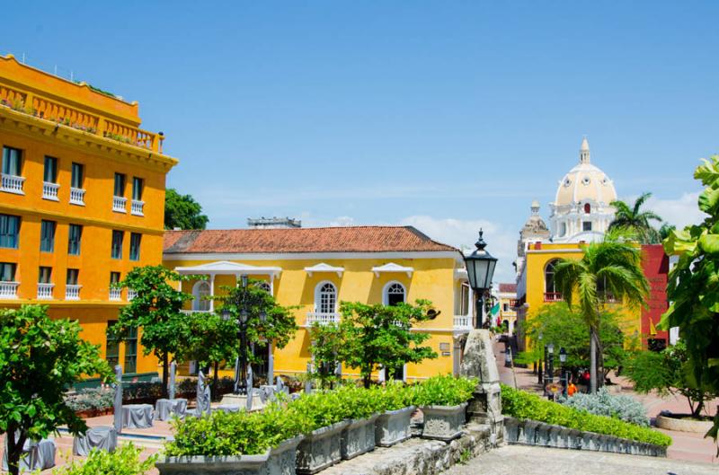 Plaza de Santa Teresa, Cartagena, Bolivar, Colombi...