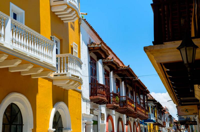 Arquitectura Colonial, Cartagena, Bolivar, Colombi...