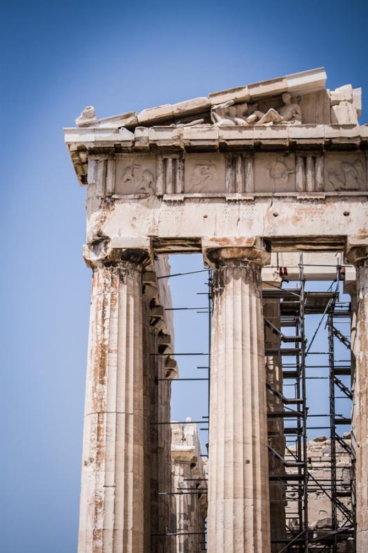 Gran Templo de Atenea, Acropolis, Atenas, Grecia, ...