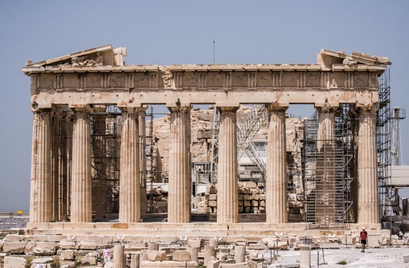 Gran Templo de Atenea, Acropolis, Atenas, Grecia, ...