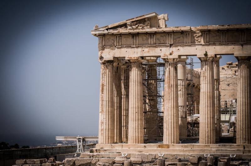 Gran Templo de Atenea, Acropolis, Atenas, Grecia, ...