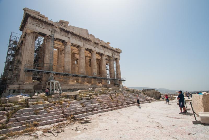 Gran Templo de Atenea, Acropolis, Atenas, Grecia, ...