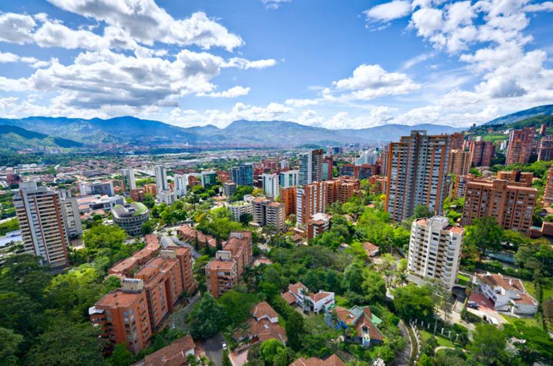 Panoramica de El Poblado, Medellin, Antioquia, Col...