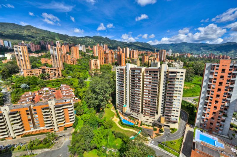 Panoramica de El Poblado, Medellin, Antioquia, Col...