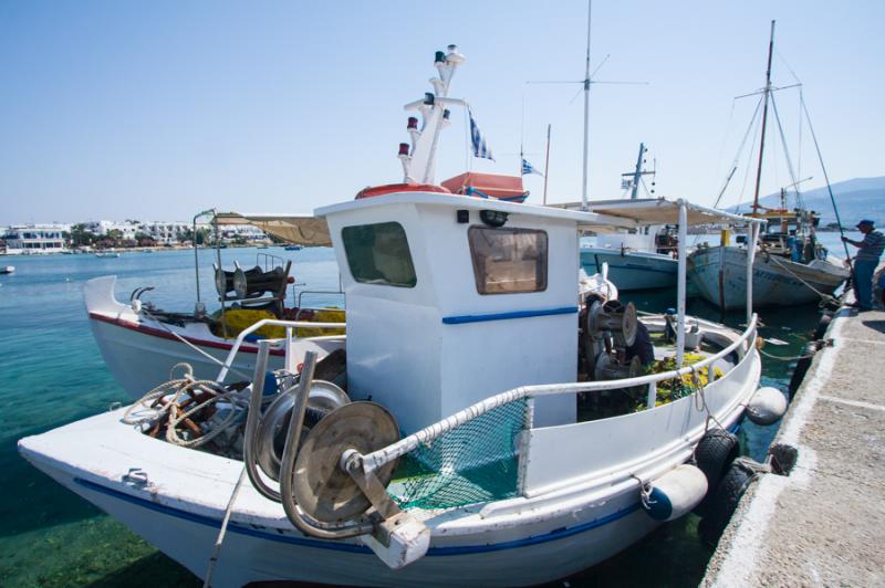 Barco en Antiparos, Kastro, Islas de Ciclades, Gre...