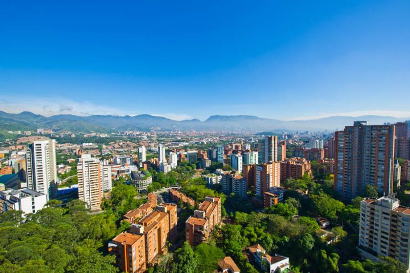 Panoramica de El Poblado, Medellin, Antioquia, Col...