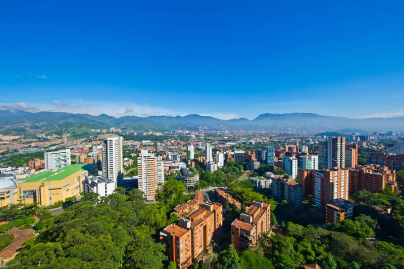 Panoramica de El Poblado, Medellin, Antioquia, Col...