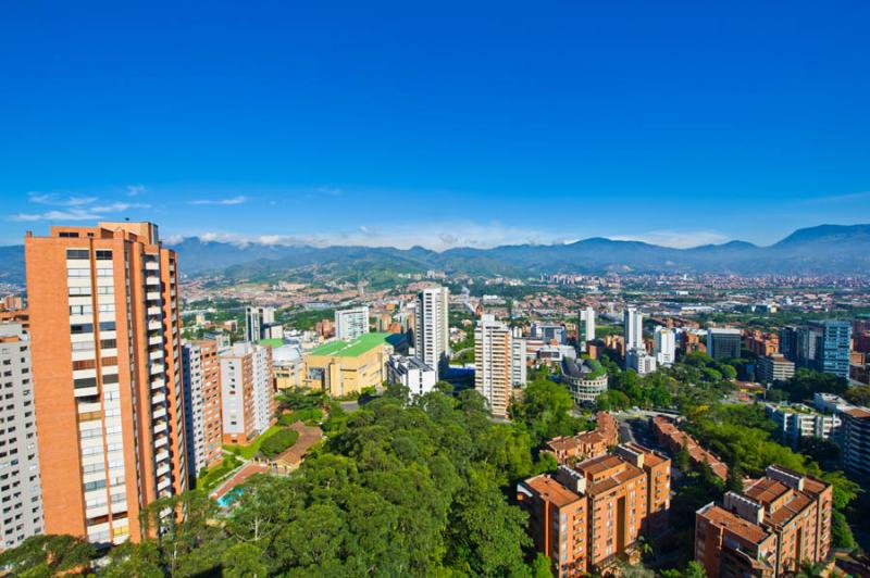 Panoramica de El Poblado, Medellin, Antioquia, Col...