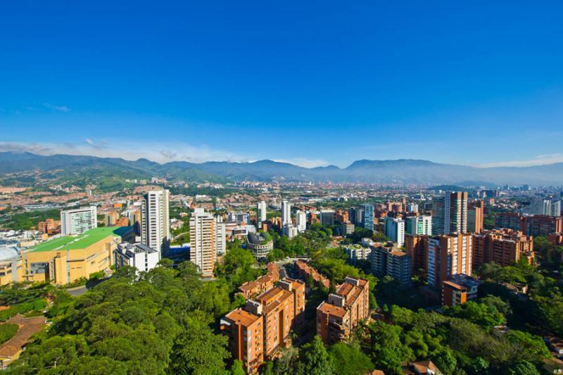 Panoramica de El Poblado, Medellin, Antioquia, Col...