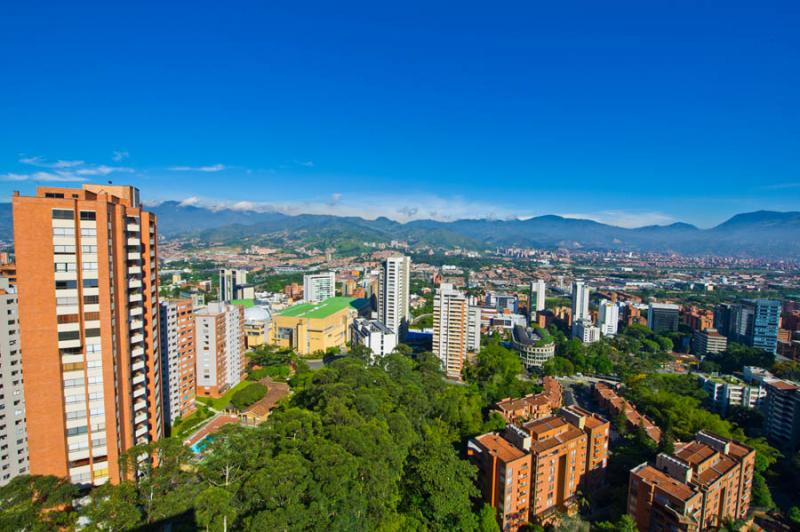 Panoramica de El Poblado, Medellin, Antioquia, Col...