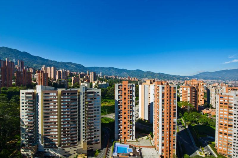 Panoramica de El Poblado, Medellin, Antioquia, Col...