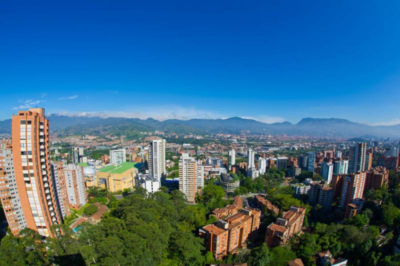 Panoramica de El Poblado, Medellin, Antioquia, Col...