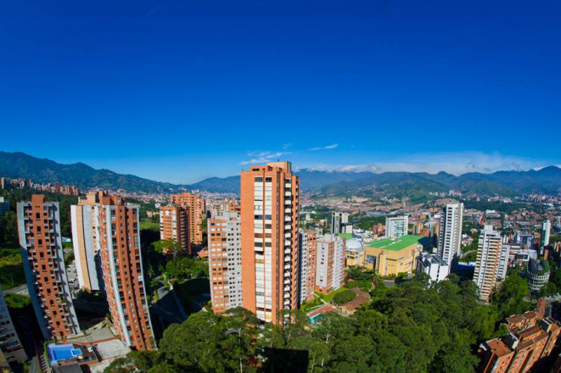 Panoramica de El Poblado, Medellin, Antioquia, Col...