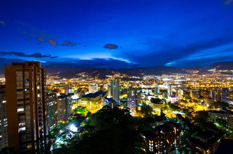 Panoramica de El Poblado, Medellin, Antioquia, Col...