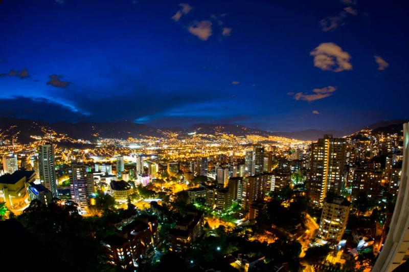 Panoramica de El Poblado, Medellin, Antioquia, Col...