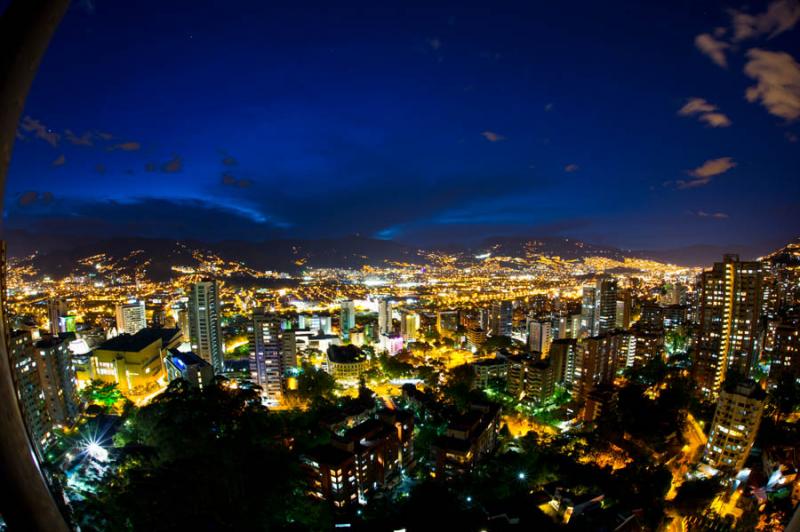 Panoramica de El Poblado, Medellin, Antioquia, Col...