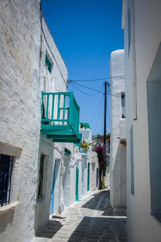 Calle de Mikonos, Paros, Grecia, Europa Occidental