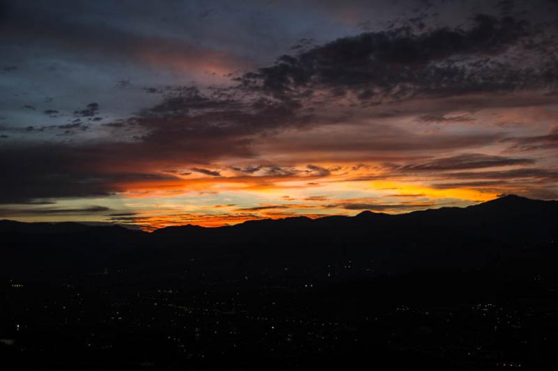 Atardecer en Medellin, Antioquia, Colombia