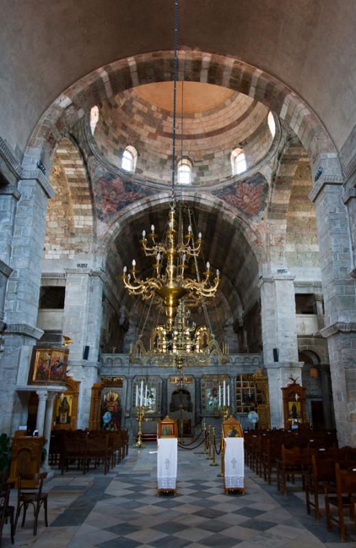 Interior de una Iglesia Ortodoxa, Paros, Grecia, E...