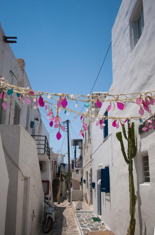 Calle de Mikonos, Paros, Grecia, Europa Occidental