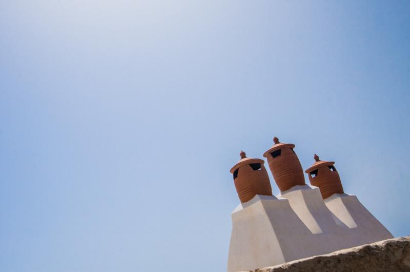 Chimenea Hecha de Arcilla Cocida, Sifnos, Islas de...