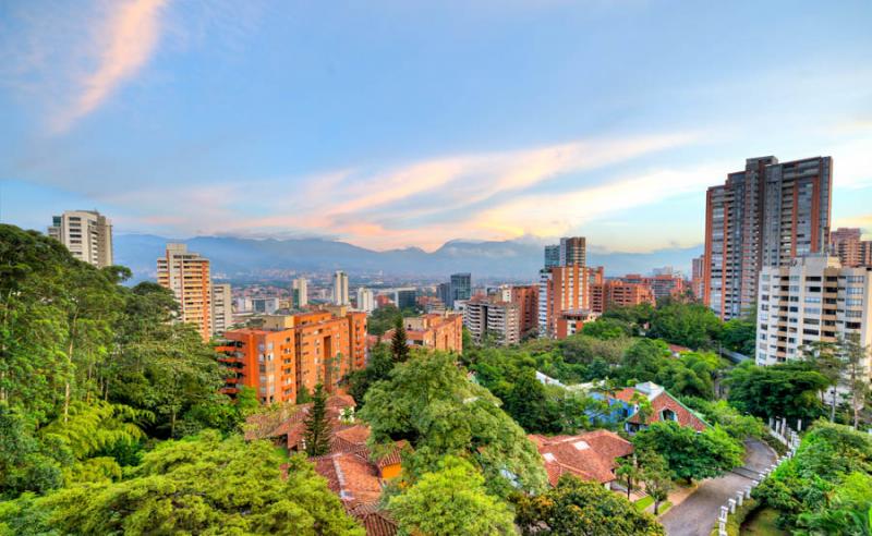 Panoramica de El Poblado, Medellin, Antioquia, Col...