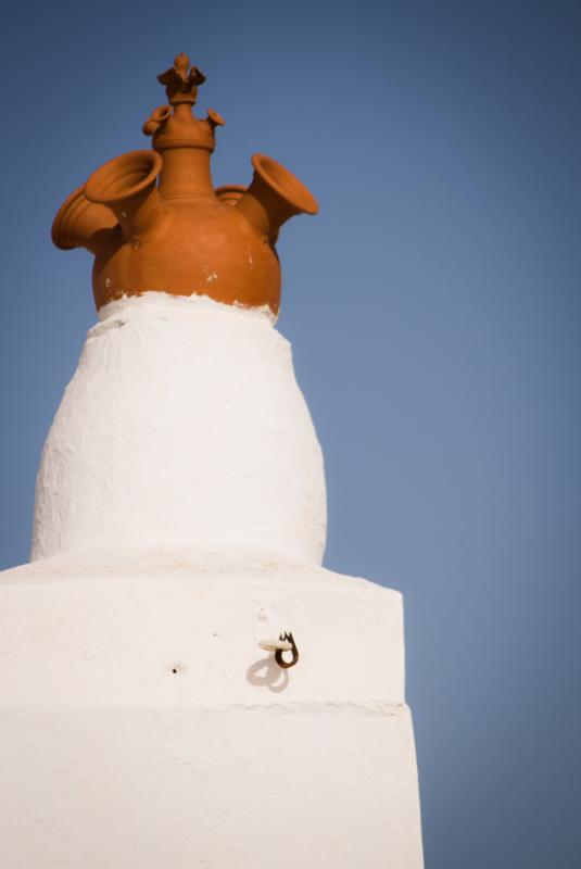 Chimenea Hecha de Arcilla Cocida, Sifnos, Islas de...