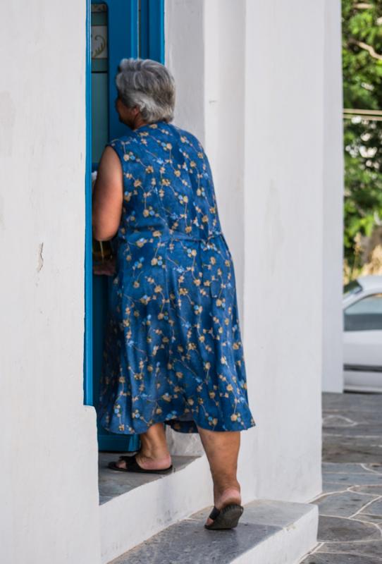 Habitante de Sifnos, Islas de Ciclades, Grecia, Eu...