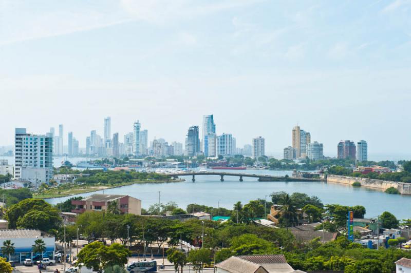 Panoramica del El Laguito, Cartagena, Bolivar, Col...