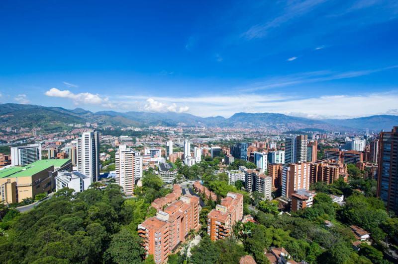 Panoramica de El Poblado, Medellin, Antioquia, Col...