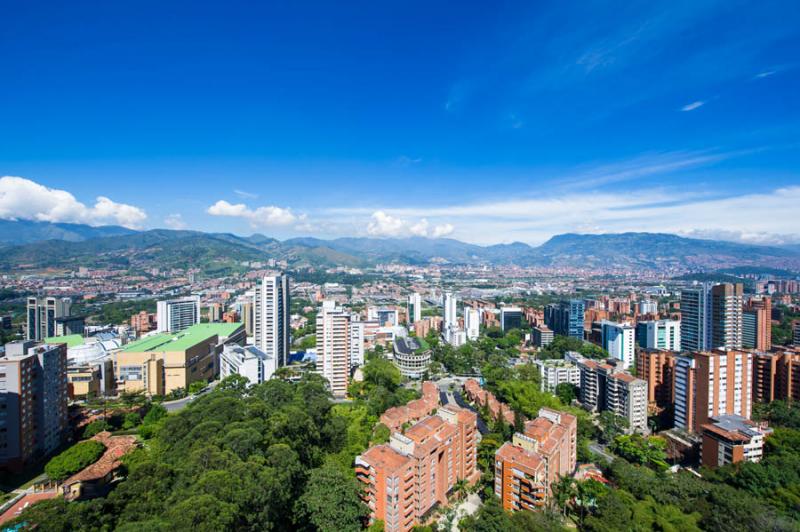 Panoramica de El Poblado, Medellin, Antioquia, Col...