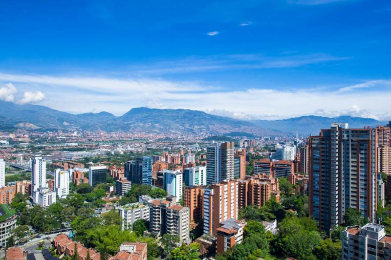 Panoramica de El Poblado, Medellin, Antioquia, Col...