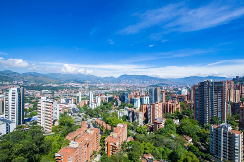 Panoramica de El Poblado, Medellin, Antioquia, Col...