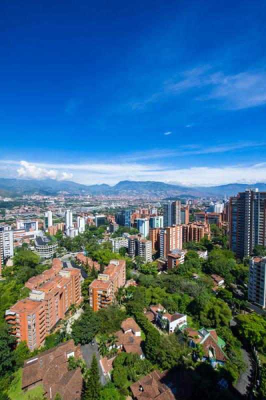 Panoramica de El Poblado, Medellin, Antioquia, Col...