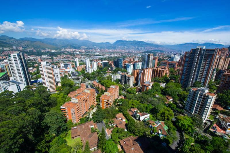 Panoramica de El Poblado, Medellin, Antioquia, Col...