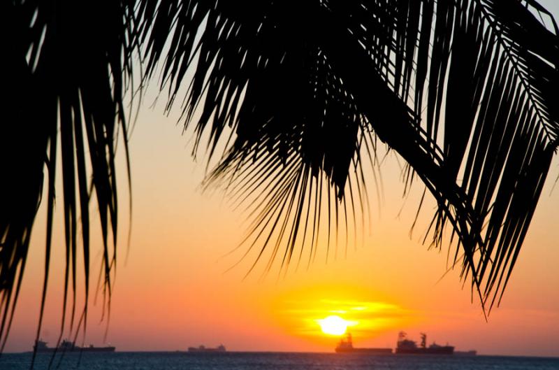 Atardecer en El Rodadero, Santa Marta, Magdalena, ...