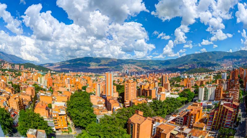 Panoramica de la Ciudad de Medellin, Antioquia, Co...