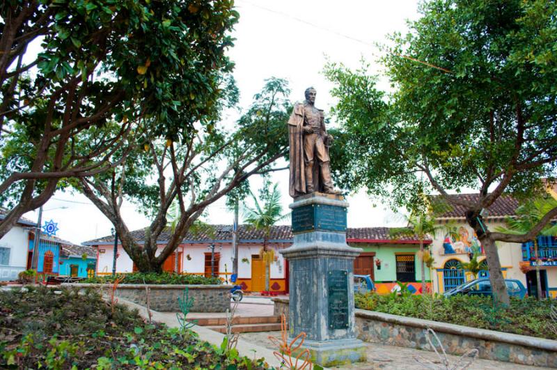 Parque Principal, Guatape, El PeÃ±ol, Antioquia,...