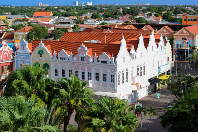 Arquitectura Holandesa, Oranjestad, Aruba, Antilla...
