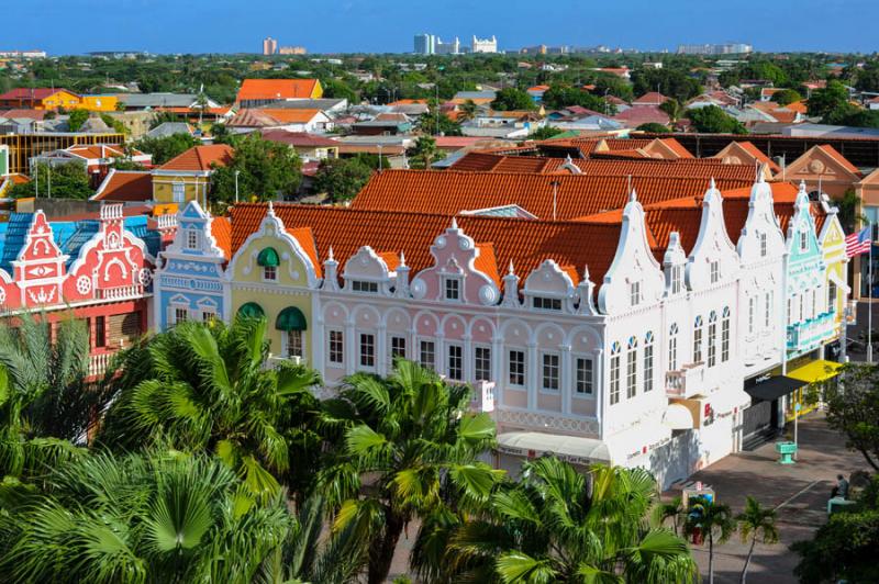 Arquitectura Holandesa, Oranjestad, Aruba, Antilla...