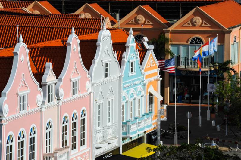 Arquitectura Holandesa, Oranjestad, Aruba, Antilla...