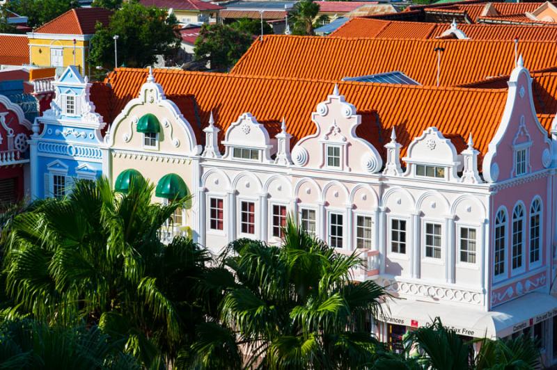 Arquitectura Holandesa, Oranjestad, Aruba, Antilla...