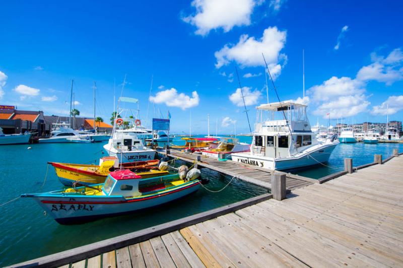 Puerto Deportivo, Oranjestad, Aruba, Antillas Meno...