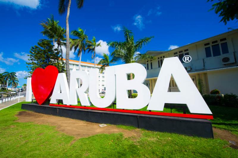 I Love Aruba, Oranjestad, Aruba, Antillas Menores,...