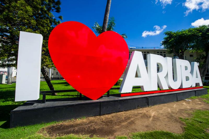 I Love Aruba, Oranjestad, Aruba, Antillas Menores,...